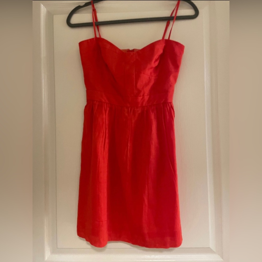 NWT - J.Crew Spaghetti Strap Dress in Coral